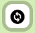 Bilden visar en svart cirkel med två vita pilar i, som pekar i cirkel.