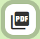Ikonen för att skapa en pdf: Svart ruta med ordet PDF skrivet i vitt