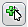  Mouse pointer pointing to green plus sign and marker with straight corner. 