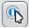 Mouse pointer pointing to exclamation point in blue circle with white borders.