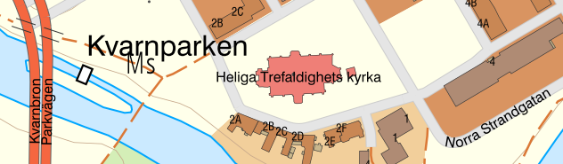 Exempel på topografisk webbkarta.