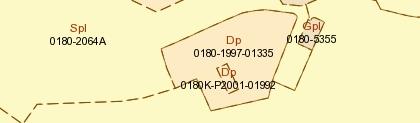 Exempelbild "Detaljplaner" i skala 1:5 000 från geodatatjänsten Planer, bestämmelser och rättigheter Visning.
