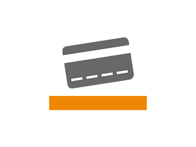  Icon representing debit card. 