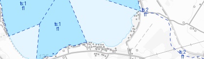 Exempelbild Fristående fiskeområde, i skala 1:30 000,enligt registerkartans stil.