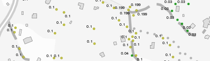 Example image Border point, mean error, in scale 1: 4 000.