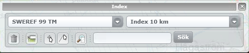  Index box with selection for leaf code and geometry. 