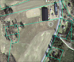 Border transfer - property accounting is adapted to orthophoto.