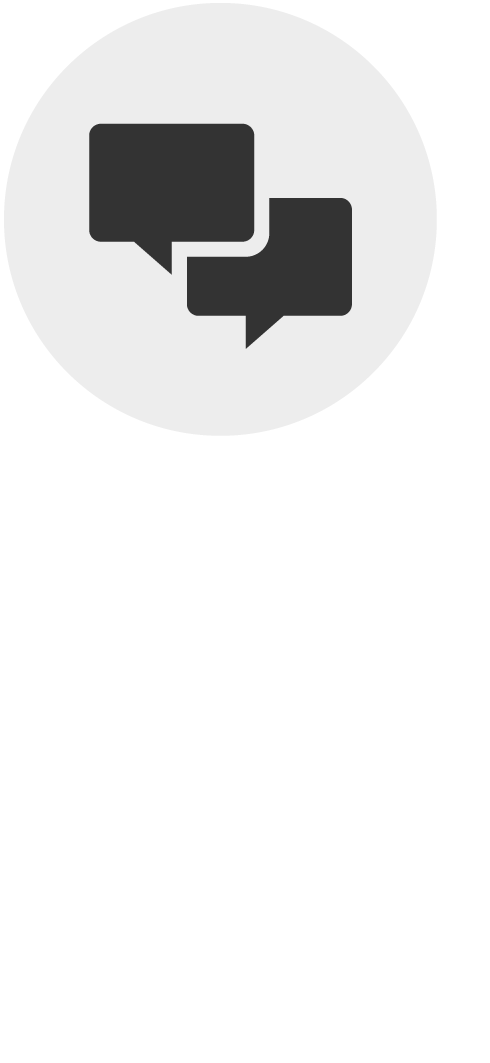 ikonbild för chatt - två pratbubblor