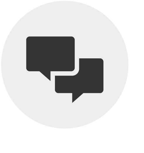 ikonbild för chatt - två pratbubblor