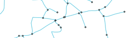 Example image - geometric hydrographic network including frame lines.