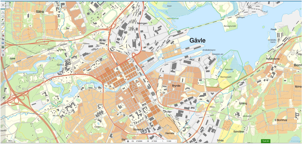 Exempel på hel skärm och alla paneler stängda.
